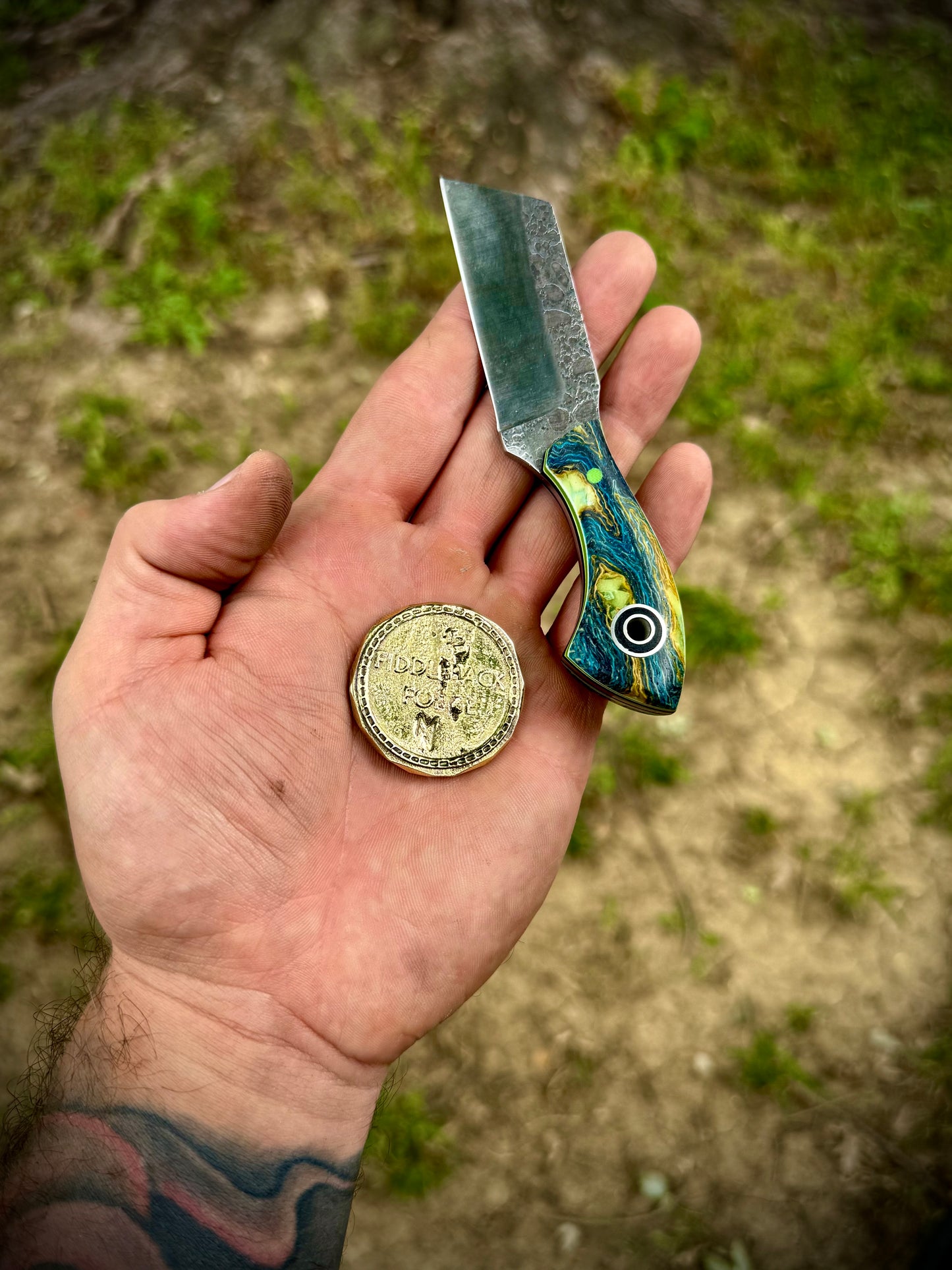 Fiddleback Forge Brass ducat