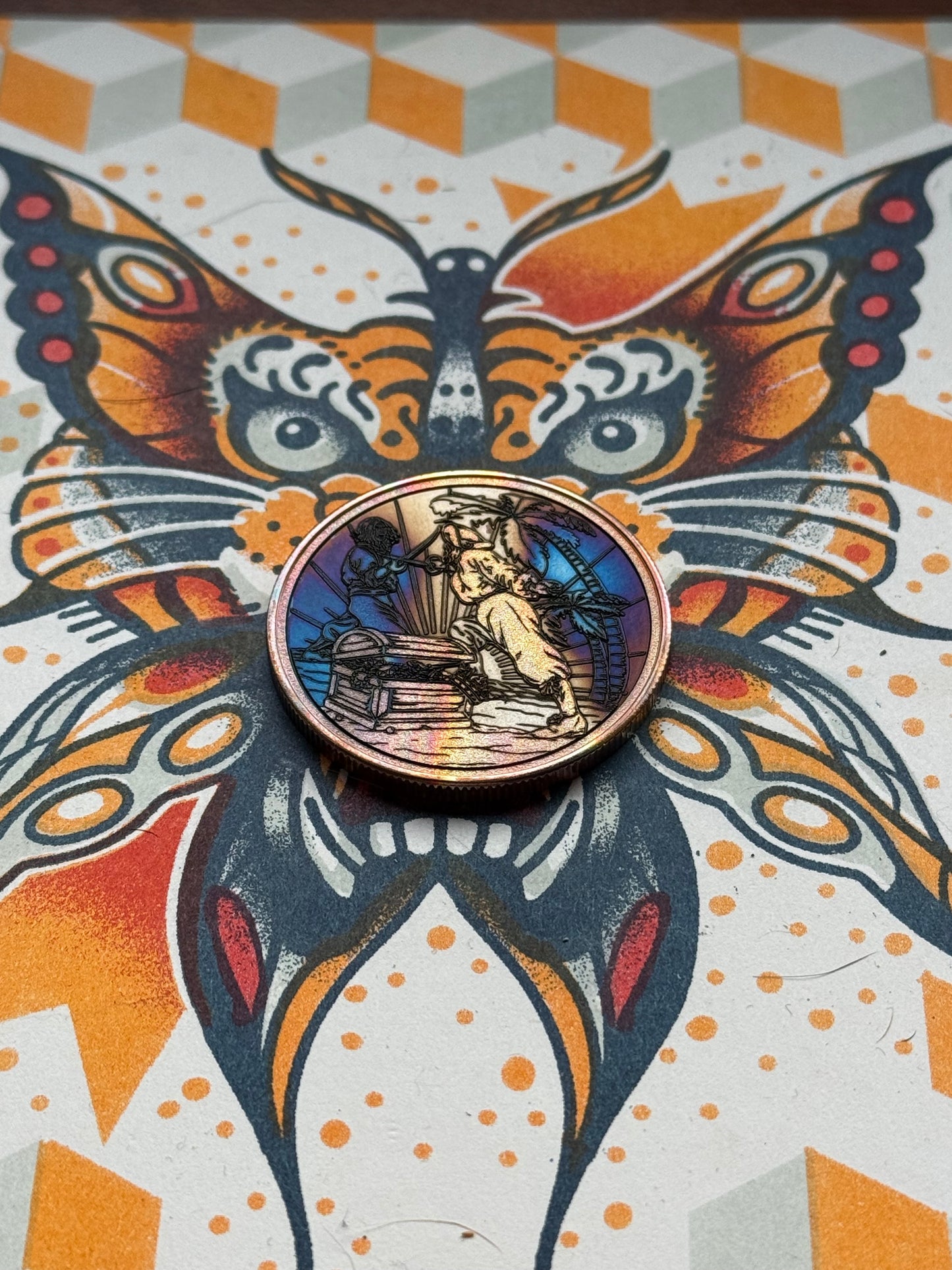 Plunder in the Island Glow- flame painted