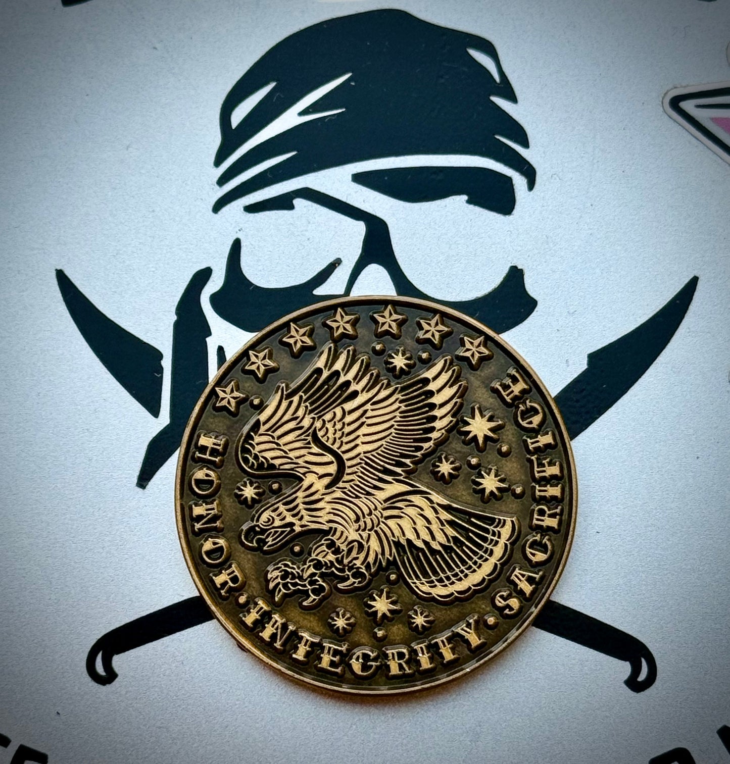 Death before dishonor- Antiqued Gold