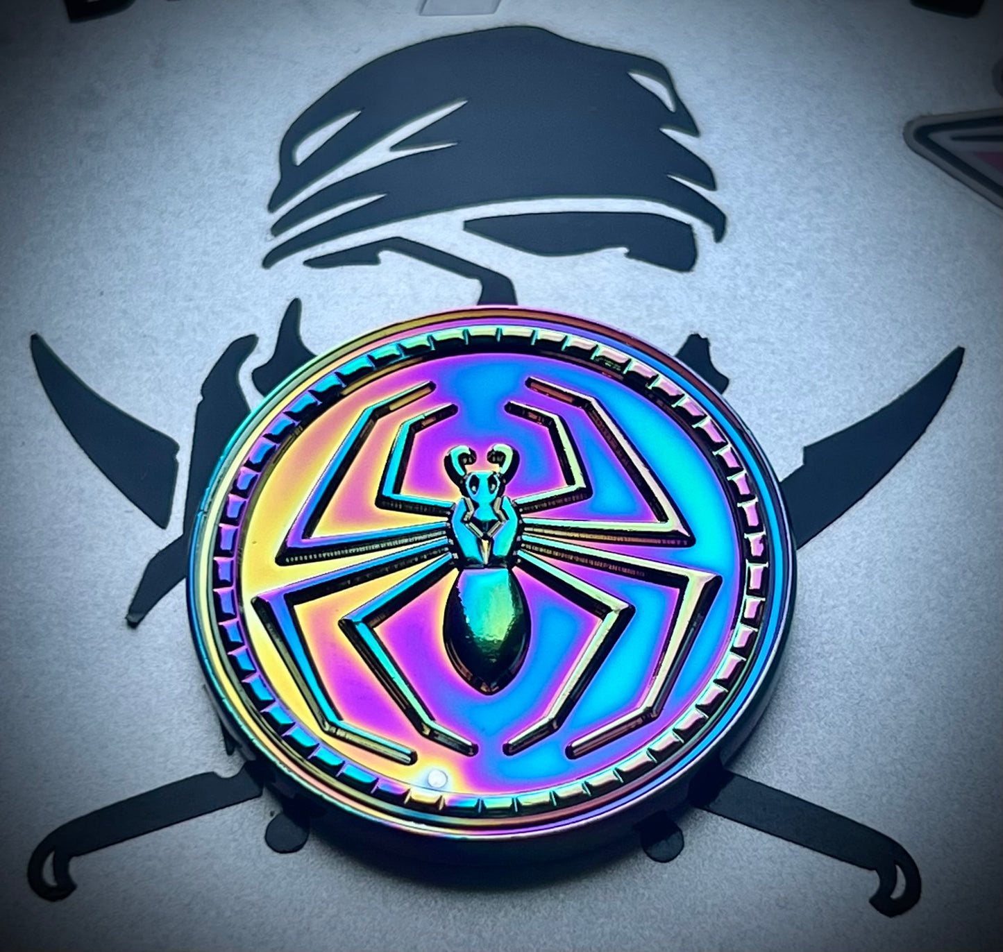 Anodized Fiddleback Forge Coin