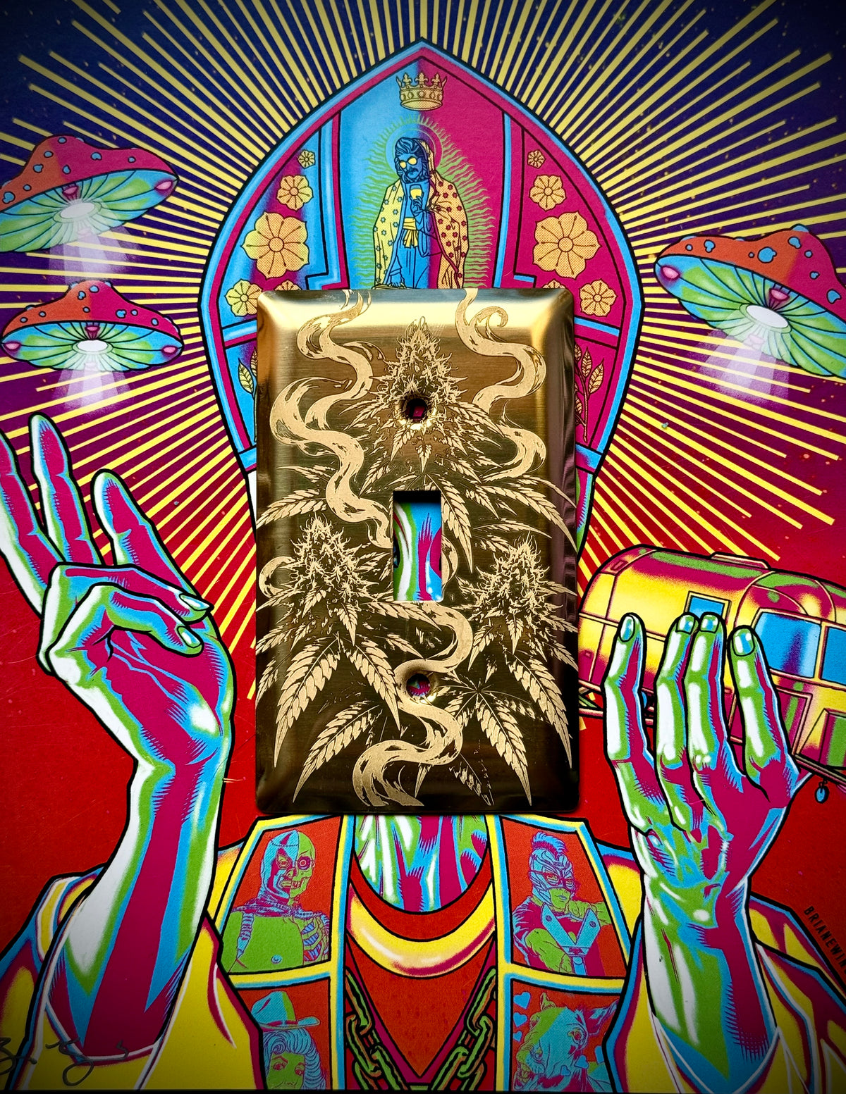 Marijuana single switch plate