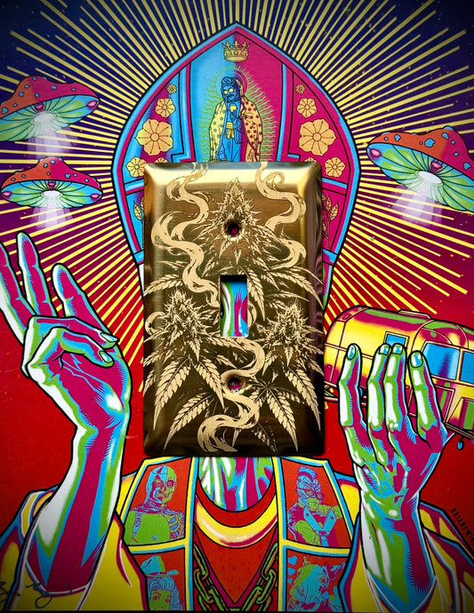 Marijuana single switch plate