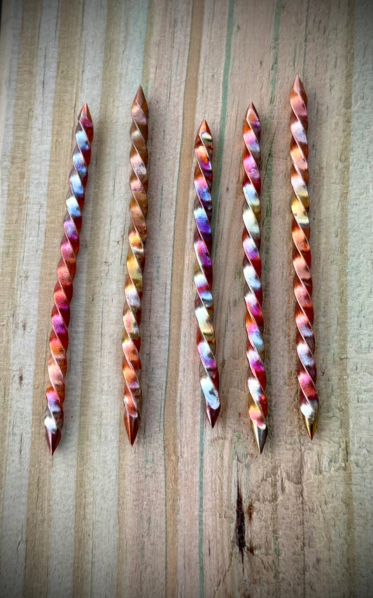 Outlaw picks- Flame painted Copper